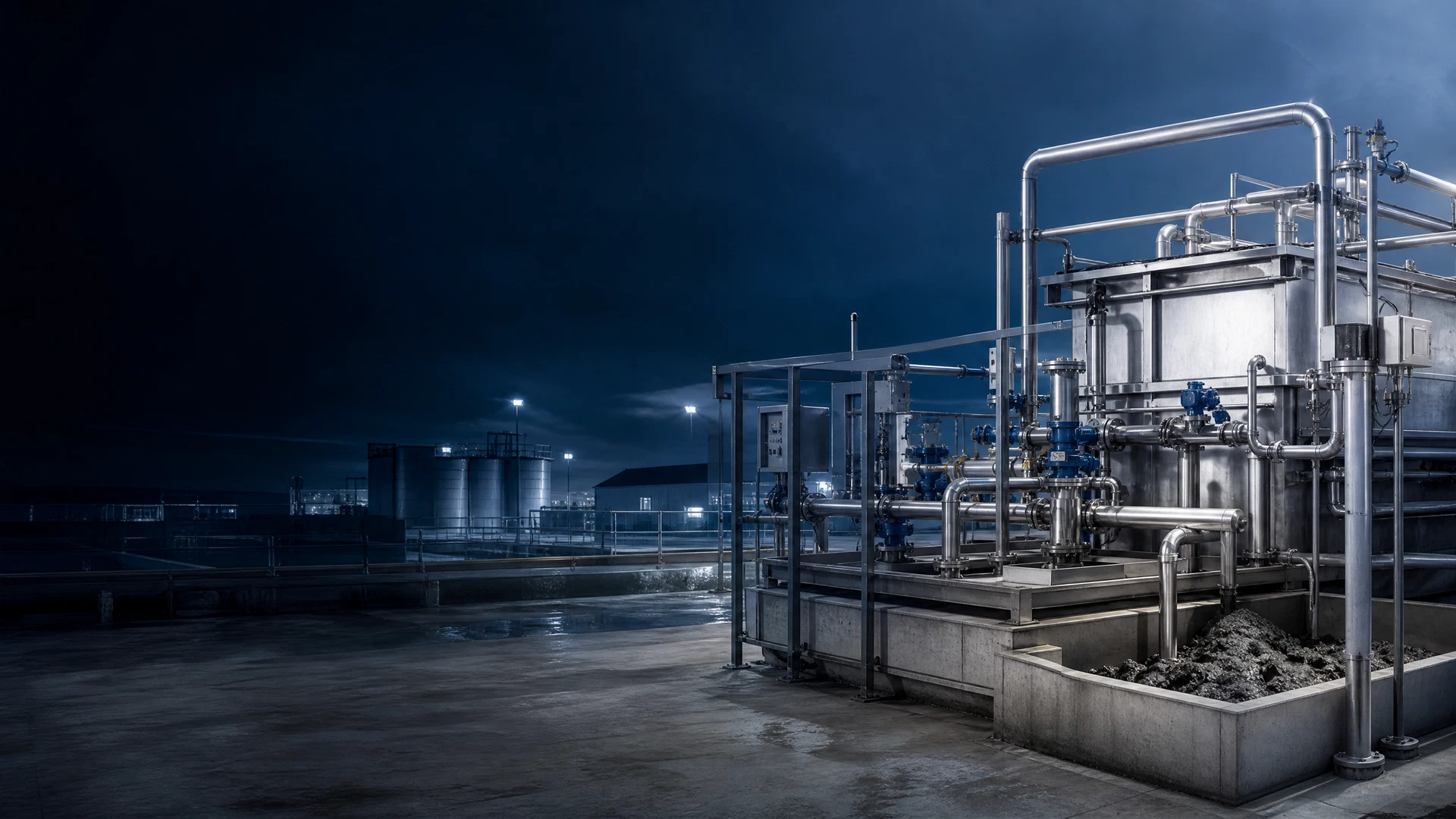 Illustrative industrial wastewater process architecture